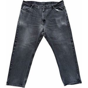 Black Premium Quality Wrangler Authentic Jeans Size 44x30 Relaxed Fit